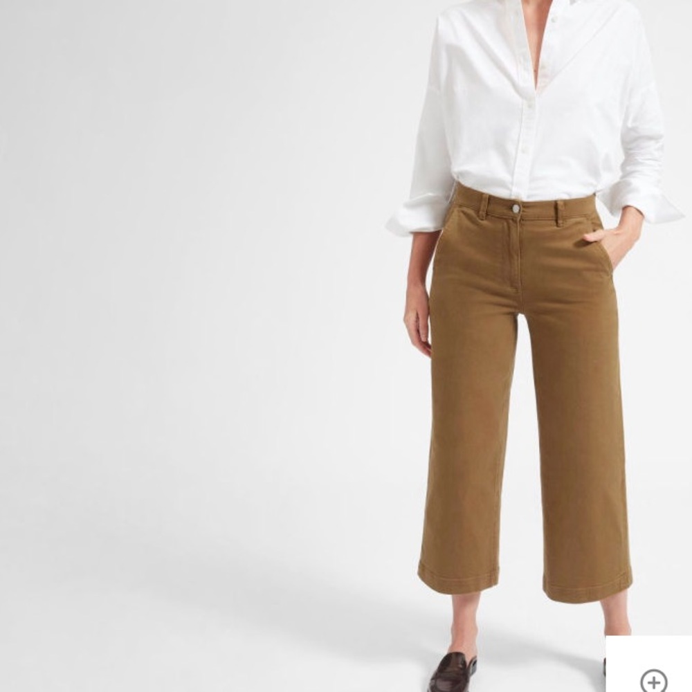 Everlane wise leg crop pants in ochre 12